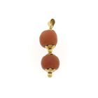 Image 1 of Vintage gold pendant with red coral