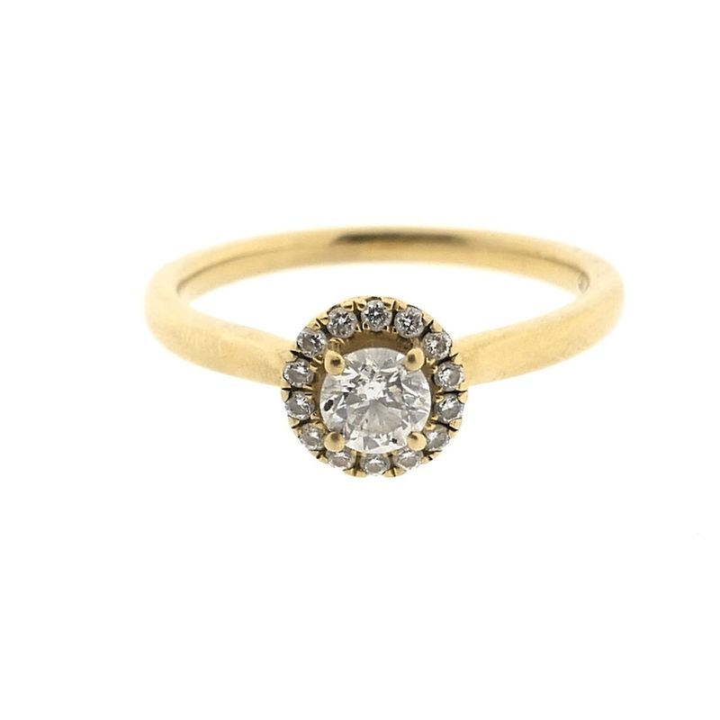 Image 7 of 18 carat gold ring with diamond | 0.325 ct.