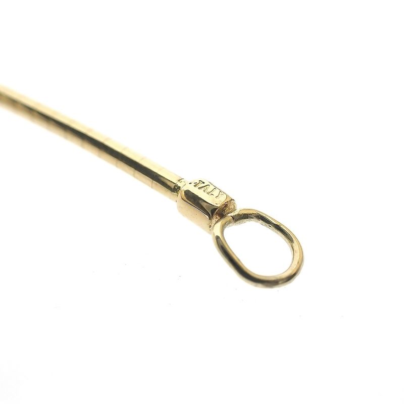 Image 10 of Gold round omega link necklace | 46 cm