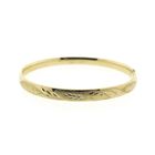 Image 1 of Vintage gold slave bracelet with engravings | Ø 64.5 mm