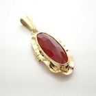 Image 2 of Vintage gold pendant with carnelian