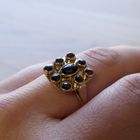 Image 7 of Vintage gold men's ring with garnet stones