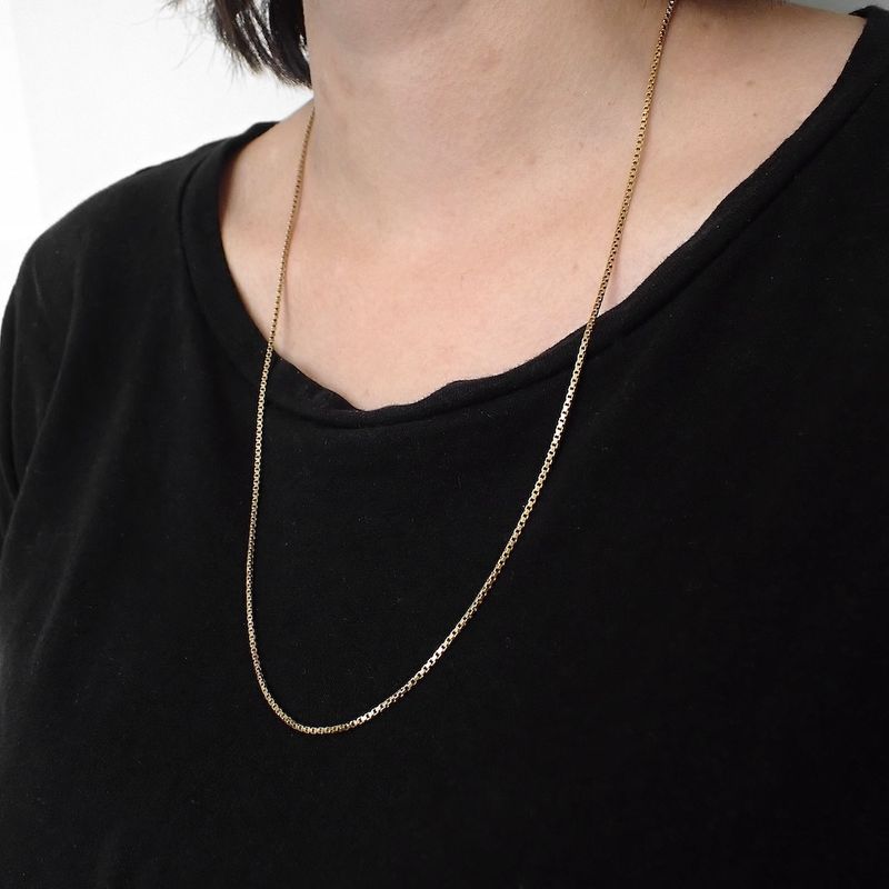 Image 5 of 18K Gold Venetian Link Chain | 62 cm