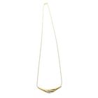Image 5 of Gold necklace with a fixed pendant and diamond; 0.005 ct. | 42 cm