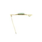 Image 3 of Vintage gold brooch with jade