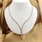 Image 10 of Gold necklace with zirconia | 42 cm