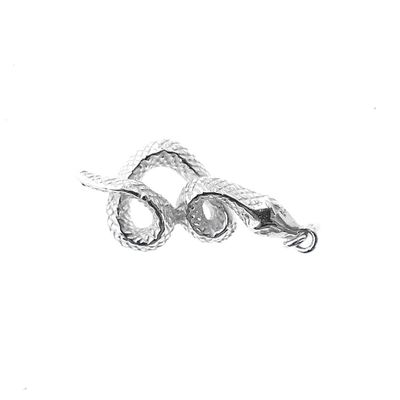 Image 1 of Silver charm; Snake