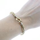 Image 8 of Gold foxtail link bracelet | 19 cm