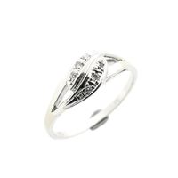 White gold ring with diamonds; 0.07 ct.