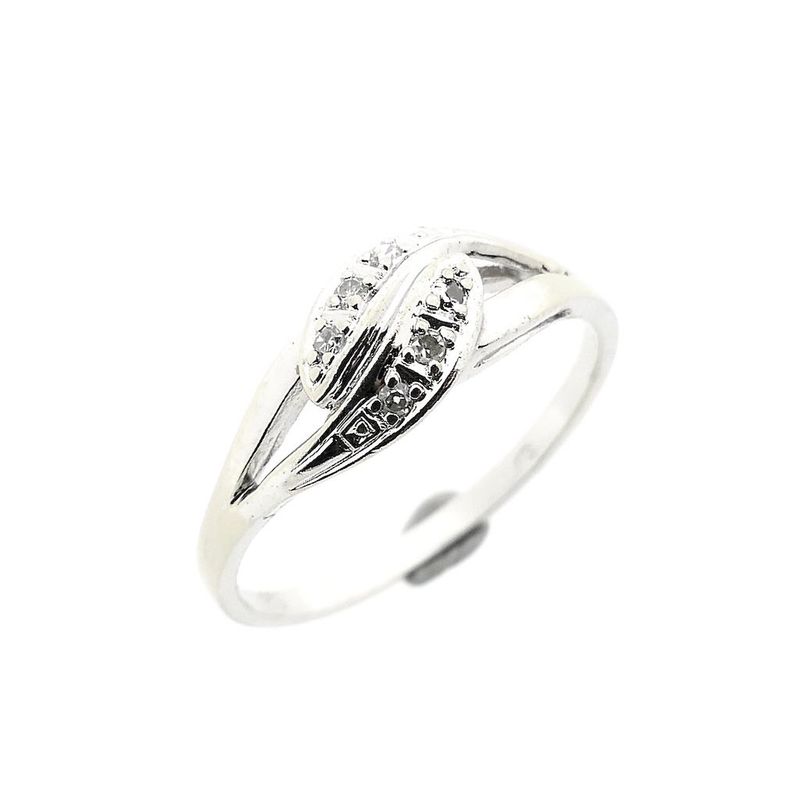 Image 1 of White gold ring with diamonds; 0.07 ct.