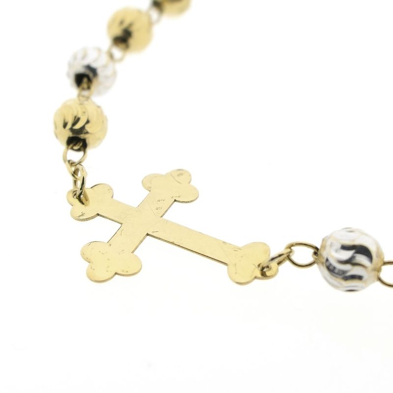 Image 3 of 18K Two-tone bracelet made from a rosary