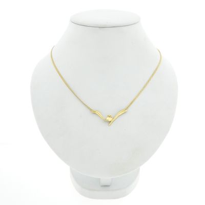 Image 1 of Gold Cardano link chain with fixed pendant | 44 cm