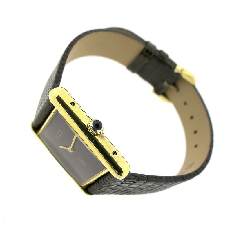 Image 5 of Cartier Tank Vermeil; Vintage mechanical women's watch