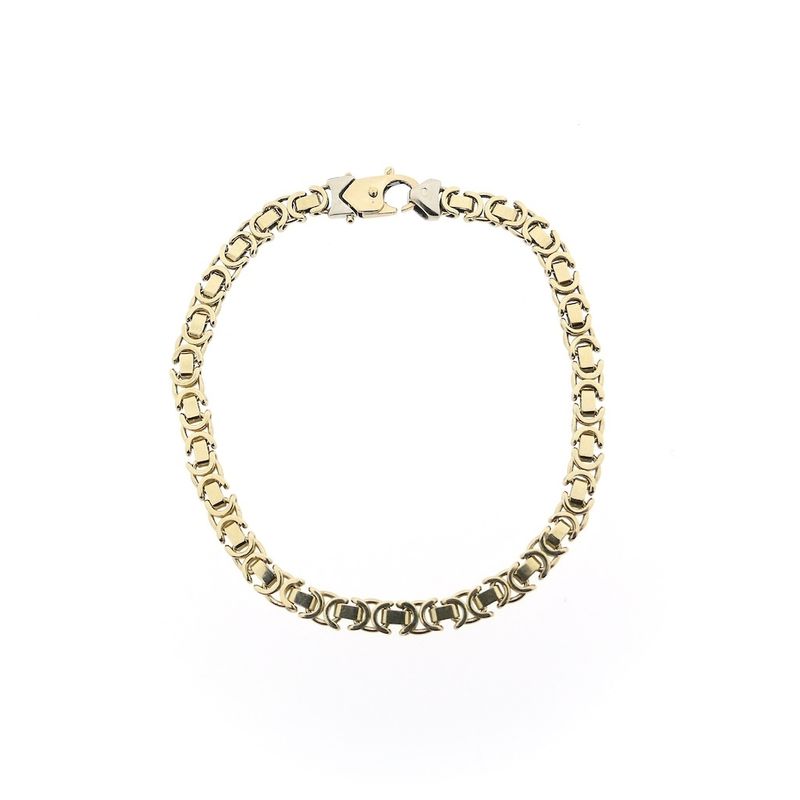 Image 3 of Gold flat king's link bracelet | 19 cm