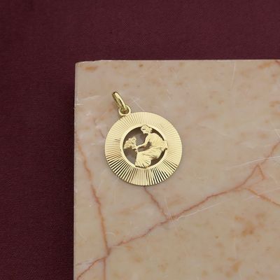 Gold zodiac sign pendant; Virgo Image 2 of Gold zodiac sign pendant; Virgo