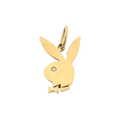 Image 1 of 8 Ct. Playboy bunny pendant with zirconia