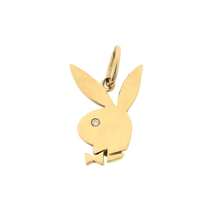 Image 1 of 8 Ct. Playboy bunny pendant with zirconia