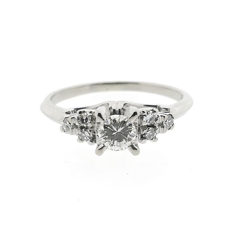 Image 3 of White gold engagement ring with diamond | 0.48 ct.