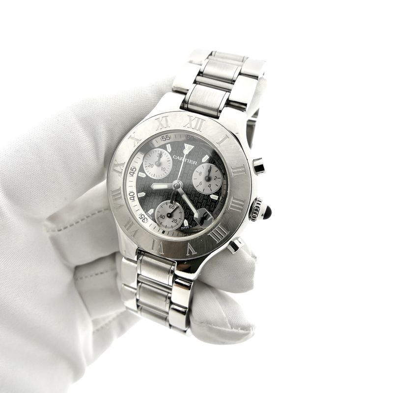 Image 7 of Cartier Chronoscaph 21 Ref. 2424; Unisex chronograph watch