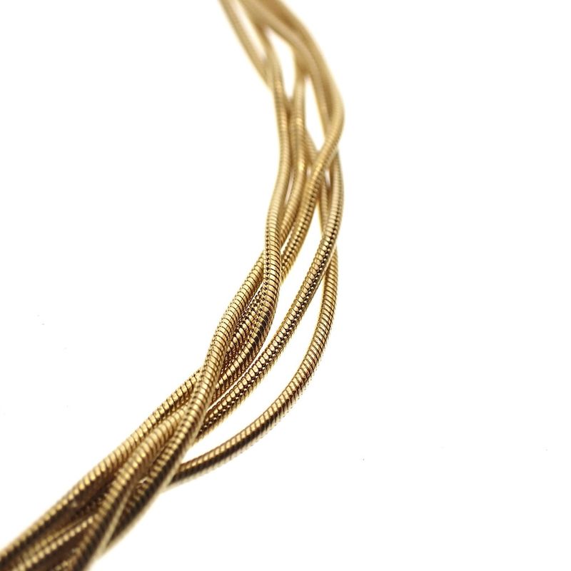 Image 9 of Two-tone gold snake link bracelet; Cetas