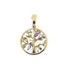 Image 1 of 9 carat Tree of Life pendant with a mix of gemstones