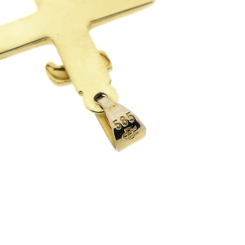 Image 6 of Gold pendant of a cross with corpus | INRI