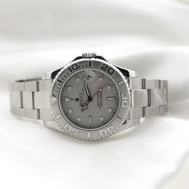 Image 10 of Rolex Yachtmaster 168622; Unisex watch with platinum bezel/dial