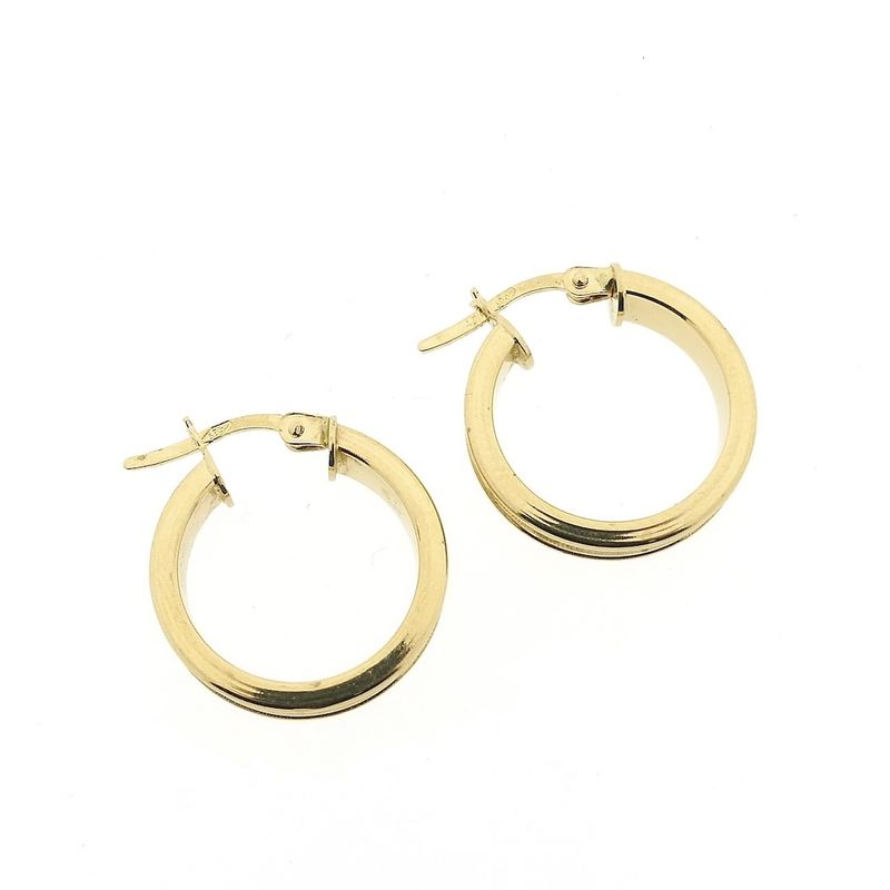Image 5 of Gold matte earrings | Ø 19.0 mm