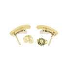 Image 9 of Bicolor gold stud earrings with diamonds