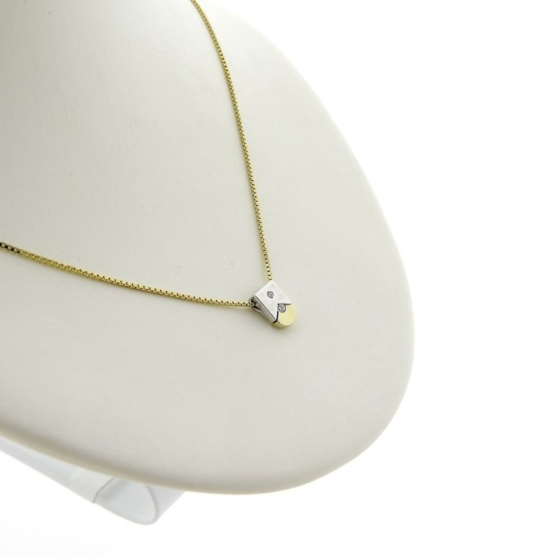 Image 6 of Two-tone gold pendant with zirconia