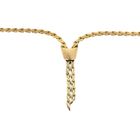 Image 6 of Gold Fantasy Link Necklace with Fixed Pendant; 14 Karat; 43 cm