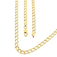 9 karaat platte/wijde gourmetschakel ketting