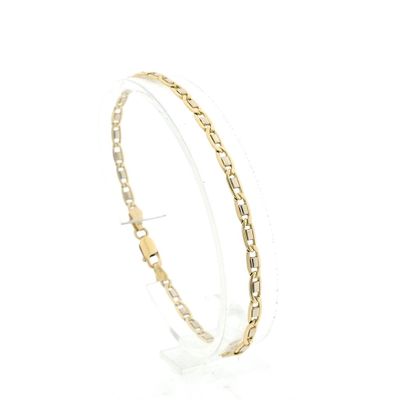 Image 1 of Two-tone gold fantasy link bracelet