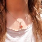 Image 4 of Gold pendant with red coral | Vintage