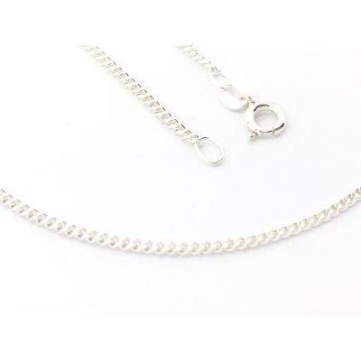 Image 2 of Silver gourmet link chain (suitable for a pendant) | 38 cm