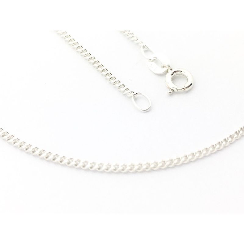 Image 2 of Silver gourmet link chain (suitable for a pendant) | 38 cm