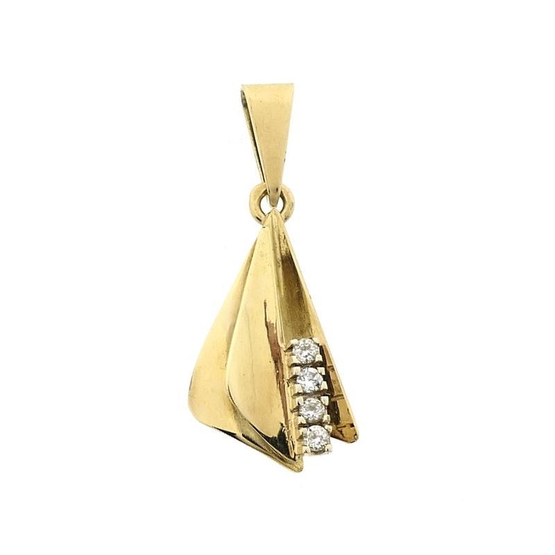 Image 1 of Gold pendant with zirconia