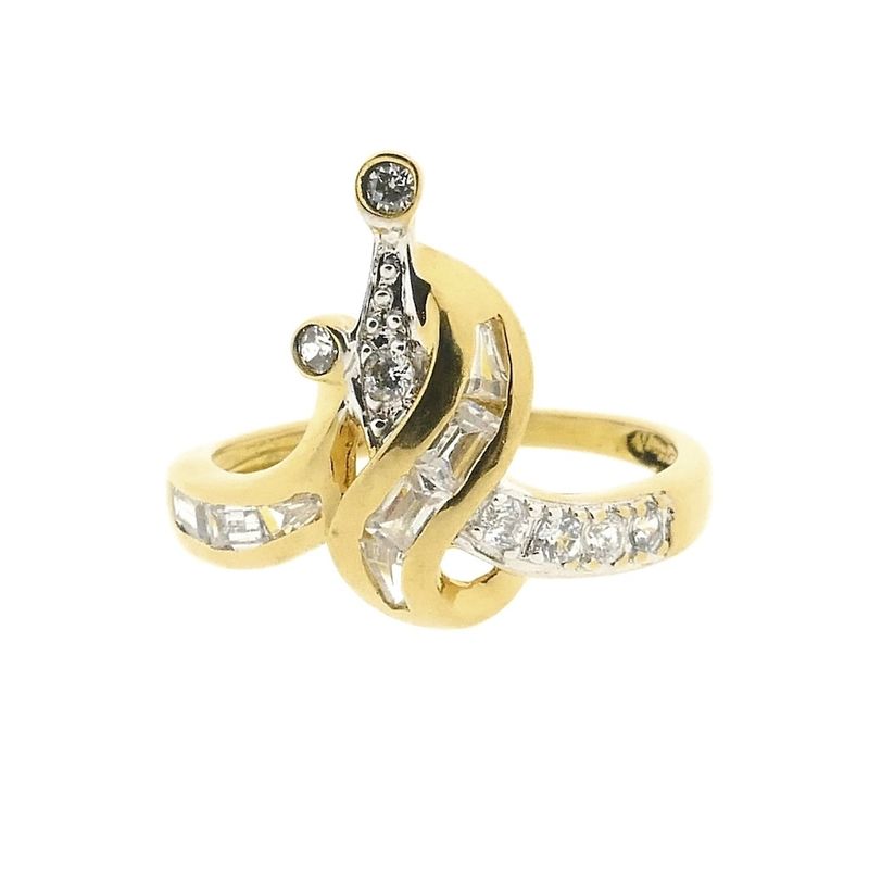 Image 5 of Gold ring with zirconia