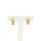 Image 1 of Gold matted hinged hoop earrings.