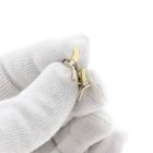 Image 12 of Diamonde Bicolor Gold Earrings with Diamonds; 0.07 ct.
