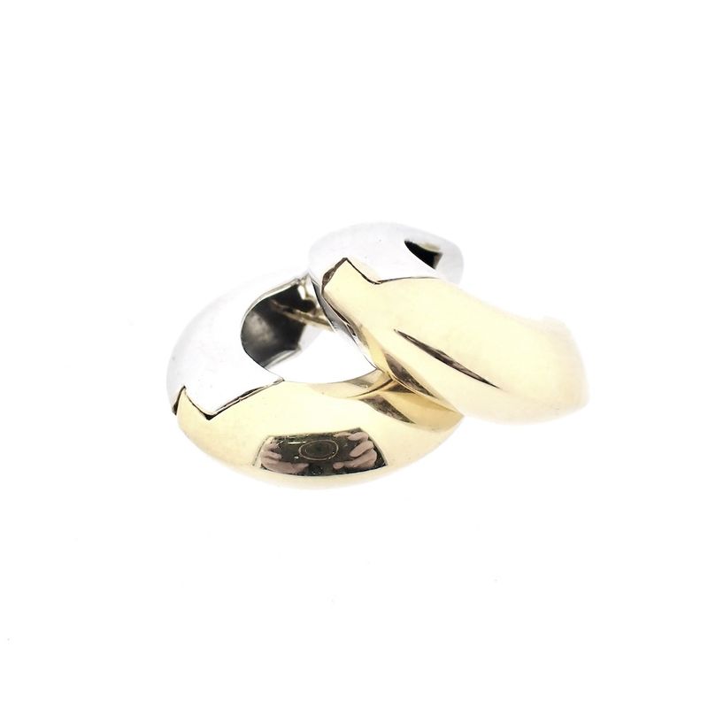 Image 7 of 18-karat two-tone gold earrings; RIZIT | Ø 15 mm