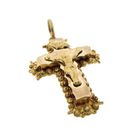 Image 2 of Antique gold pendant of a cross with corpus; INRI