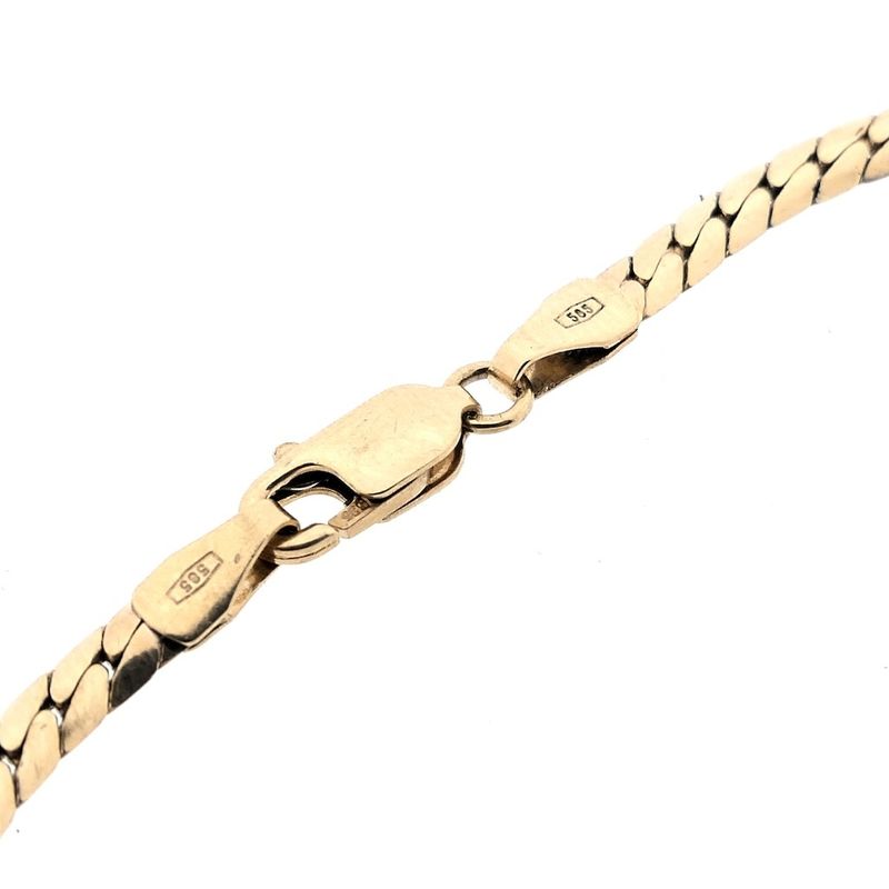 Image 4 of Gold flat gourmet link bracelet