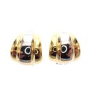 Image 1 of Vintage two-tone gold clip-on earrings