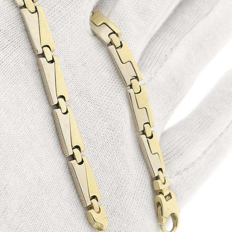 Image 10 of Two-tone gold fantasy link bracelet