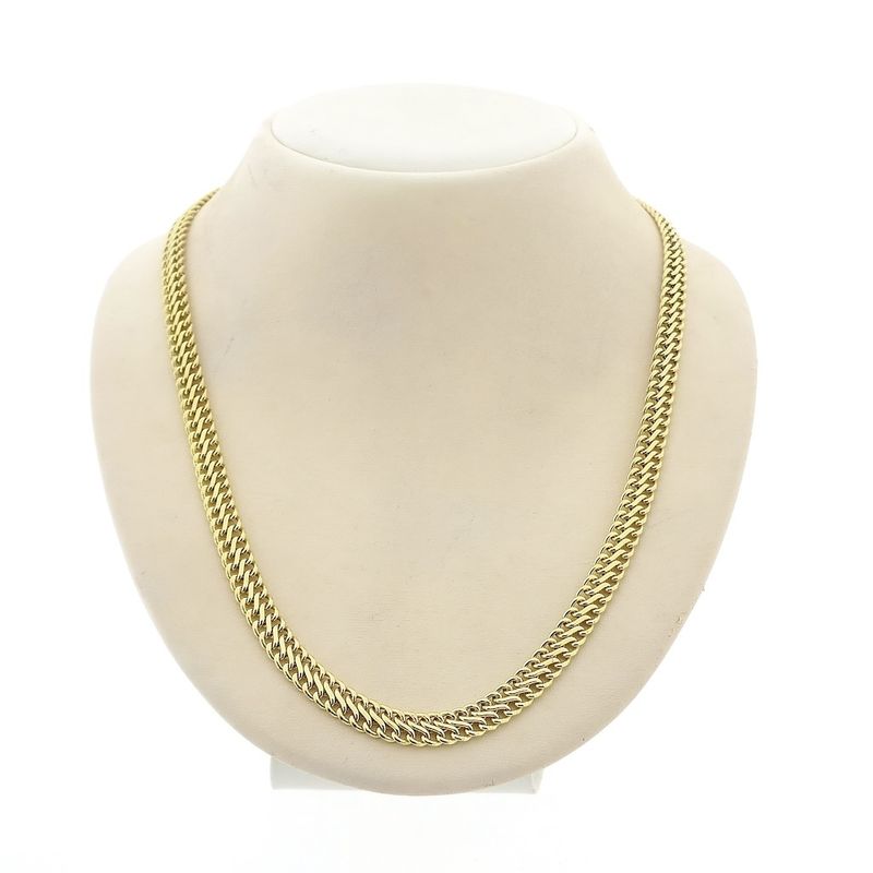 Image 1 of Gold French gourmet link necklace | 45 - 48 cm