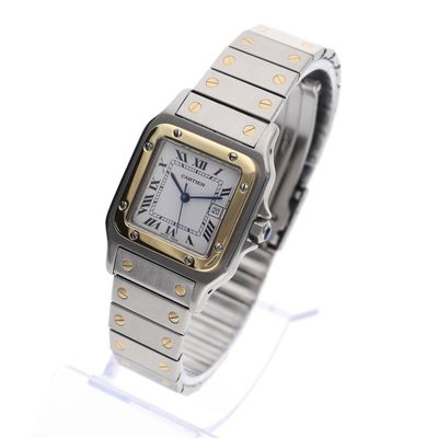 Image 2 of Cartier Santos Carree Automatic 2961; 18k. Gold/steel watch