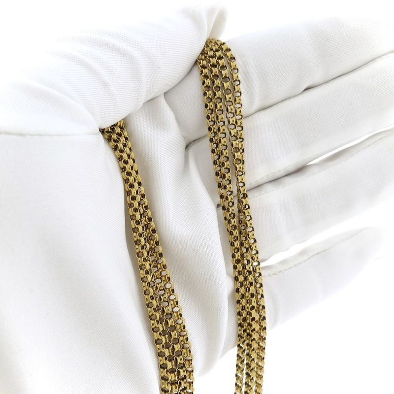 Image 8 of Antique jasseron link chain/sautoir | 146 cm