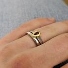 Image 8 of Two-tone platinum ring with ruby