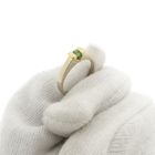 Image 7 of 18 carat bicolor gold ring set with emerald